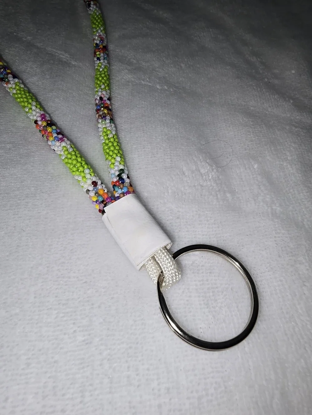 Handmade Beaded Wristlet Green/Colorful